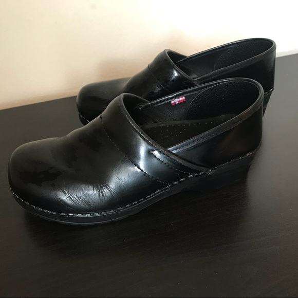 patent leather clogs for nurses